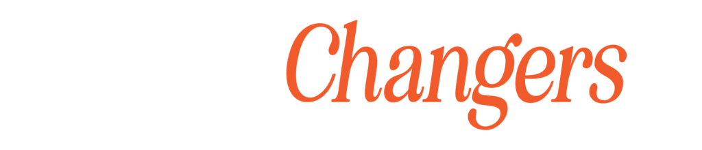 The Game Changers, Inc. horizontal logo, inverse